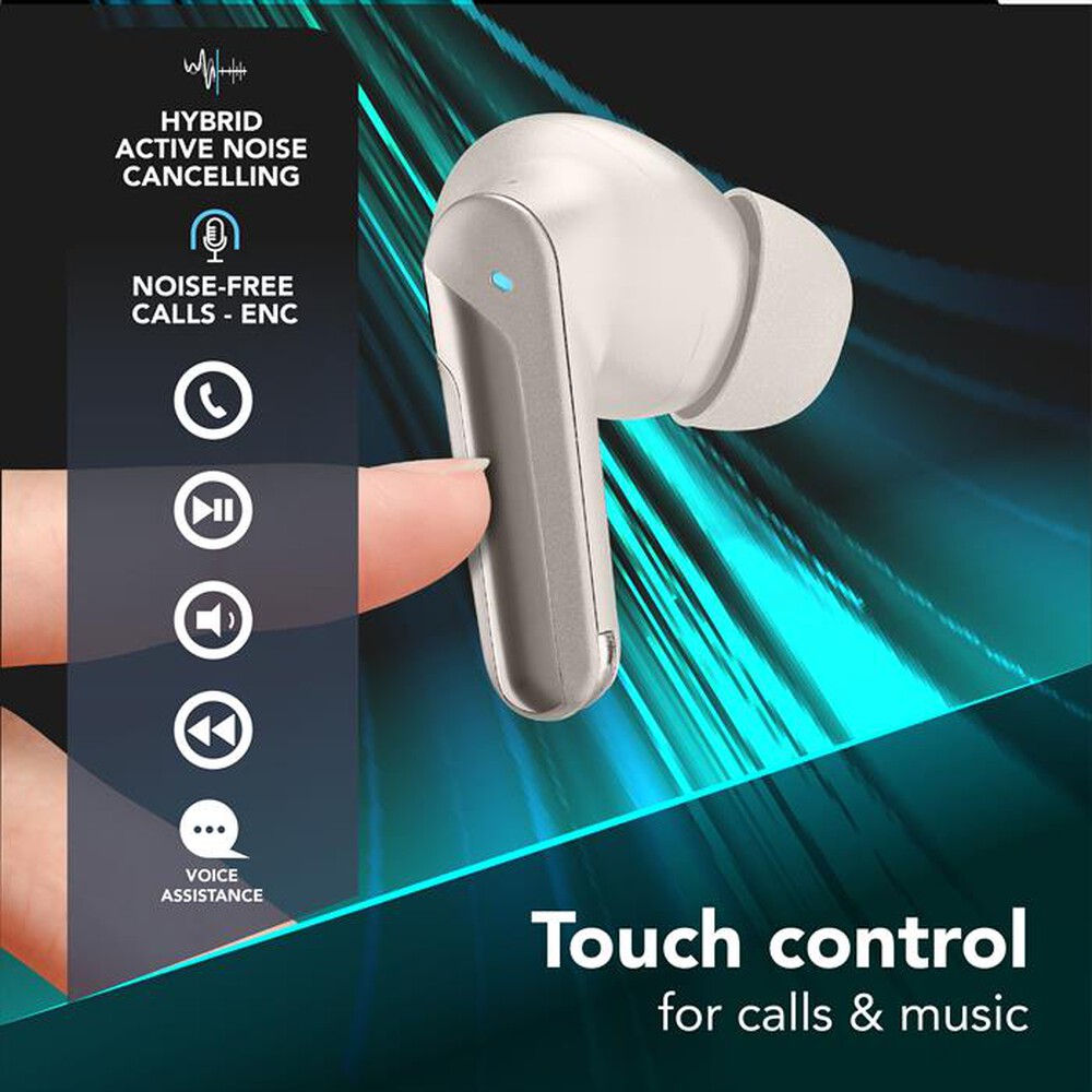 Immagine del prodotto CELLULARLINE - Auricolare bluetooth NUMB CON HYBRID ANC-Beige