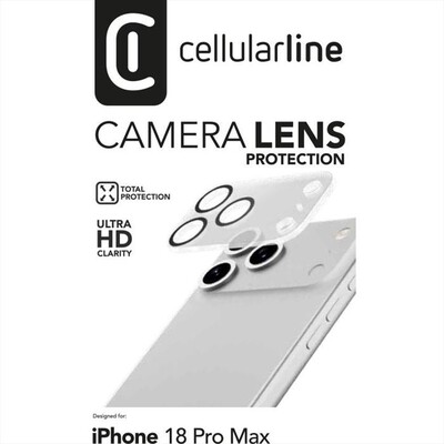CELLULARLINE - CAMERA LENS - IPHONE 18 PRO MAX-Trasparente