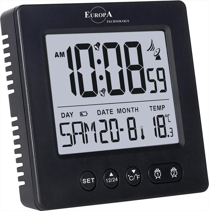EUROPA TECHNOLOGY Sveglia radio controllata DV 535 RC NERO Euronics