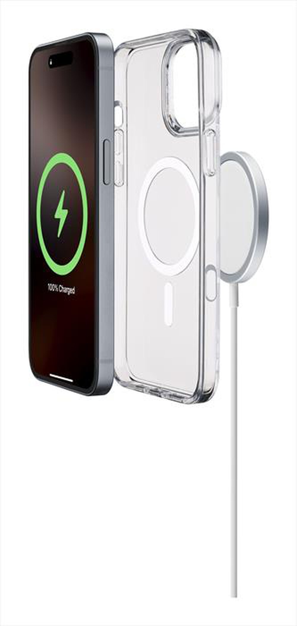 "CELLULARLINE - Cover GLOSS MAG per iPhone 16 Pro-Transparent"