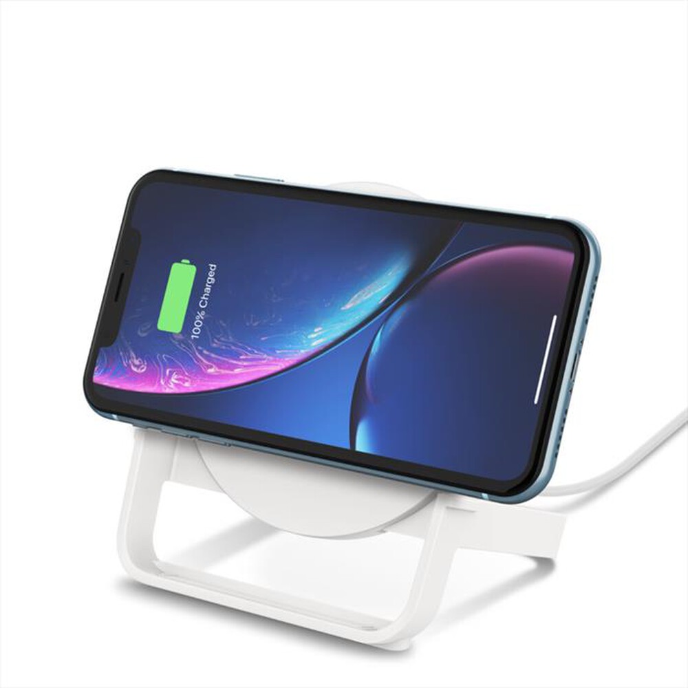 "BELKIN - SUPPORTO DI RICARICA WIRELESS 10W CON ALIMENTATORE-Bianco"