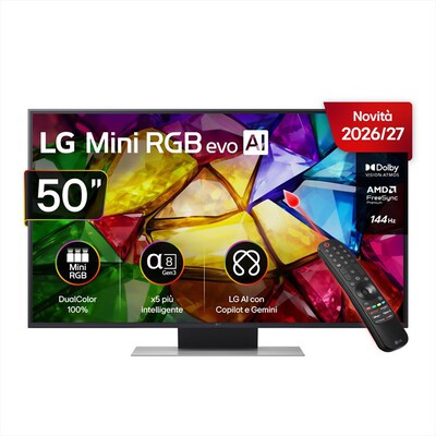 LG - Smart TV Mini LED RGB 4K 50" PRO 50MRGB88B6B-Charcoal Black