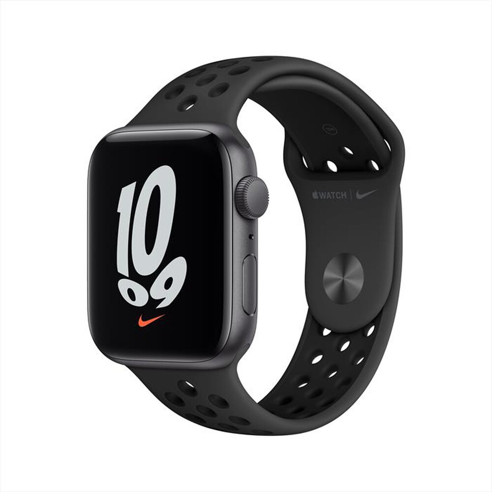 Immagine del prodotto APPLE - Watch NIKE SE GPS 44mm Alluminio Grigio Sc-Cinturino Sport Antracite/Nero