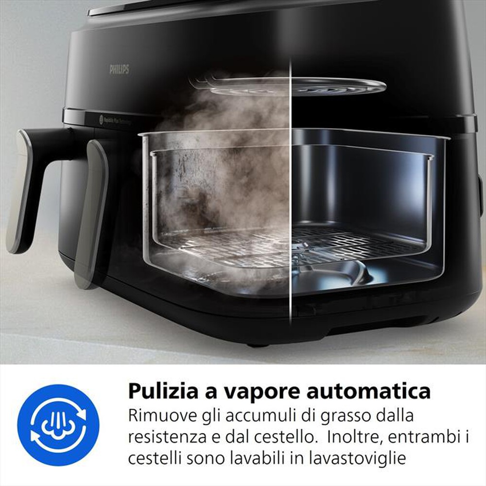 Immagine del prodotto PHILIPS - AIRFRYER SERIE 5000 DA 9L COTTURA VAPORE NA555/00-Inox