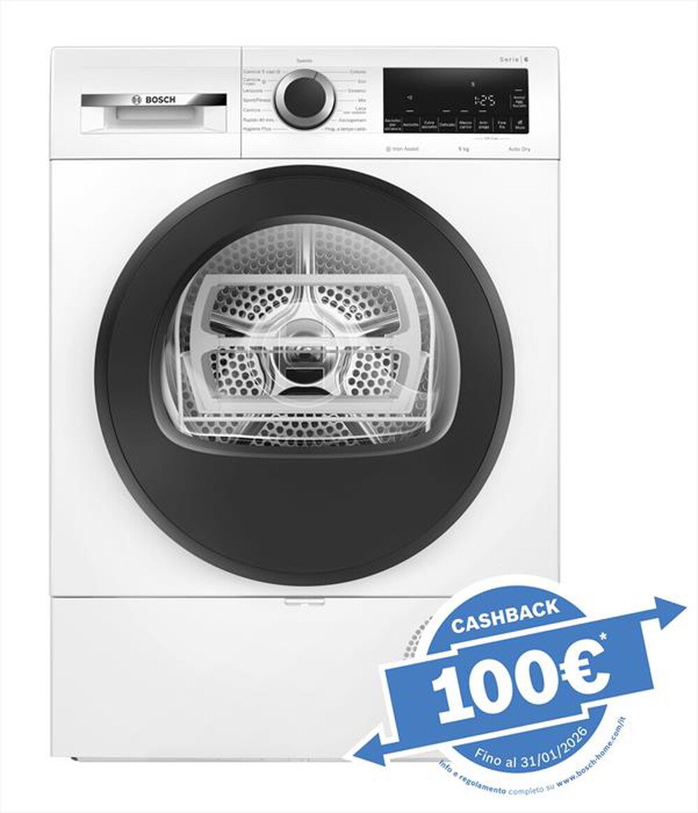 Immagine del prodotto BOSCH - Asciugatrice Serie 6 WQG243C0II 9Kg Classe C-Bianco