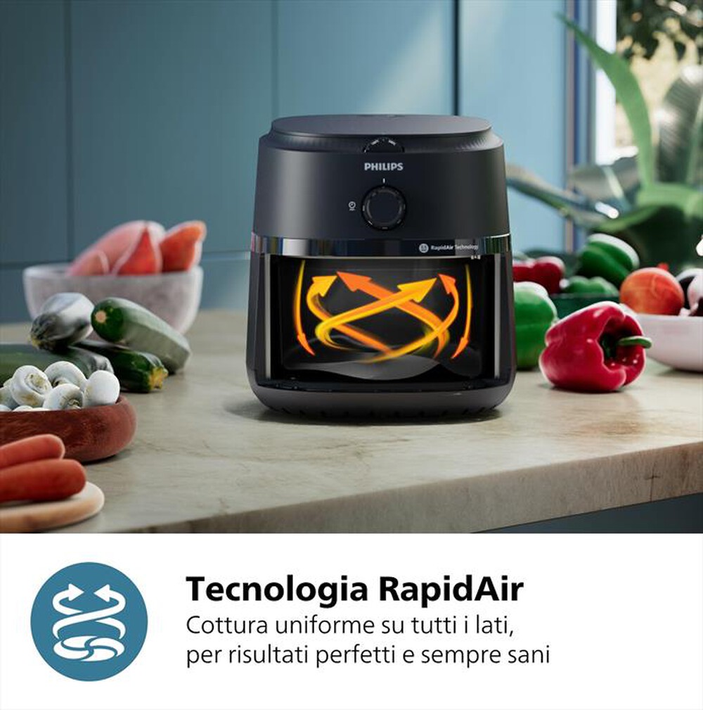Immagine del prodotto PHILIPS - Friggitrice ad aria series 1000 DA 4.2L NA120/00-Nero