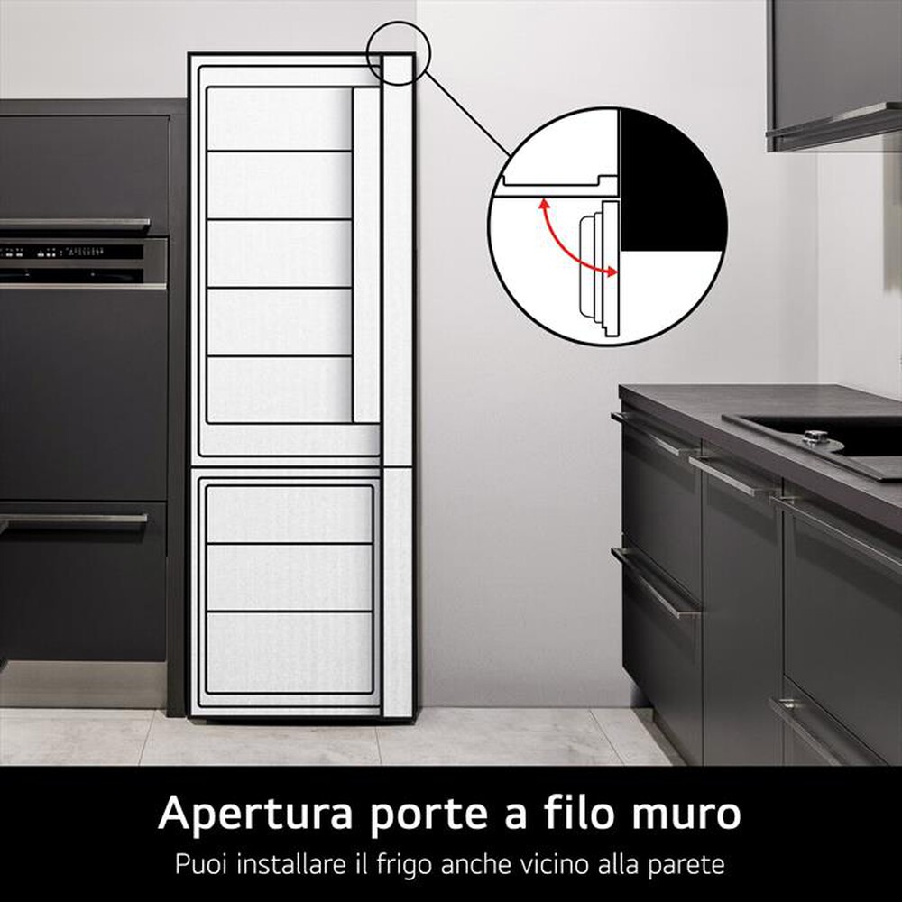 Immagine del prodotto LG - Frigorifero combinato GBBW726AMB Classe A 465lt-Argento