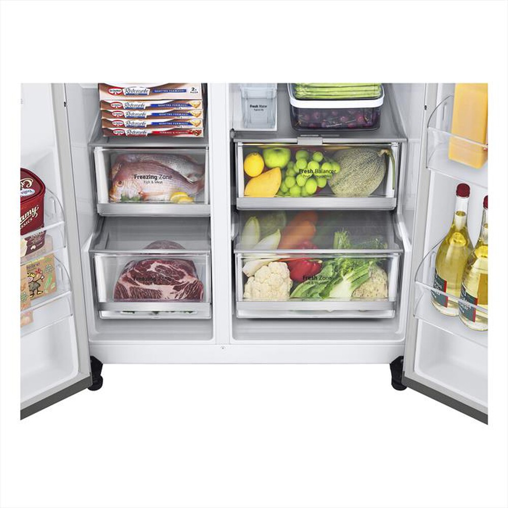 "LG - Frigorifero side by side GSXV91BSAF Classe F 635lt-Noble Steel"