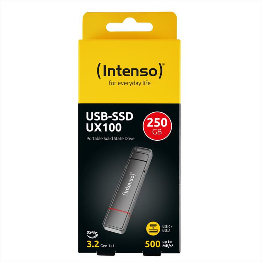 Immagine del prodotto INTENSO - USB-SSD ESTERNA 250GB UX100-NERO