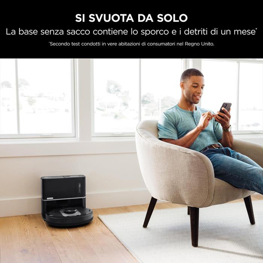 "SHARK - ROBOT ASPIRAPOLVERE SVUOTAMENTO AUTOMATICO RV2500S-Nero"