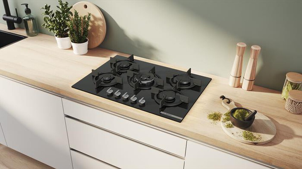 "BOSCH - Piano cottura a gas PPQ7A6I15 75,2 cm-Nero"