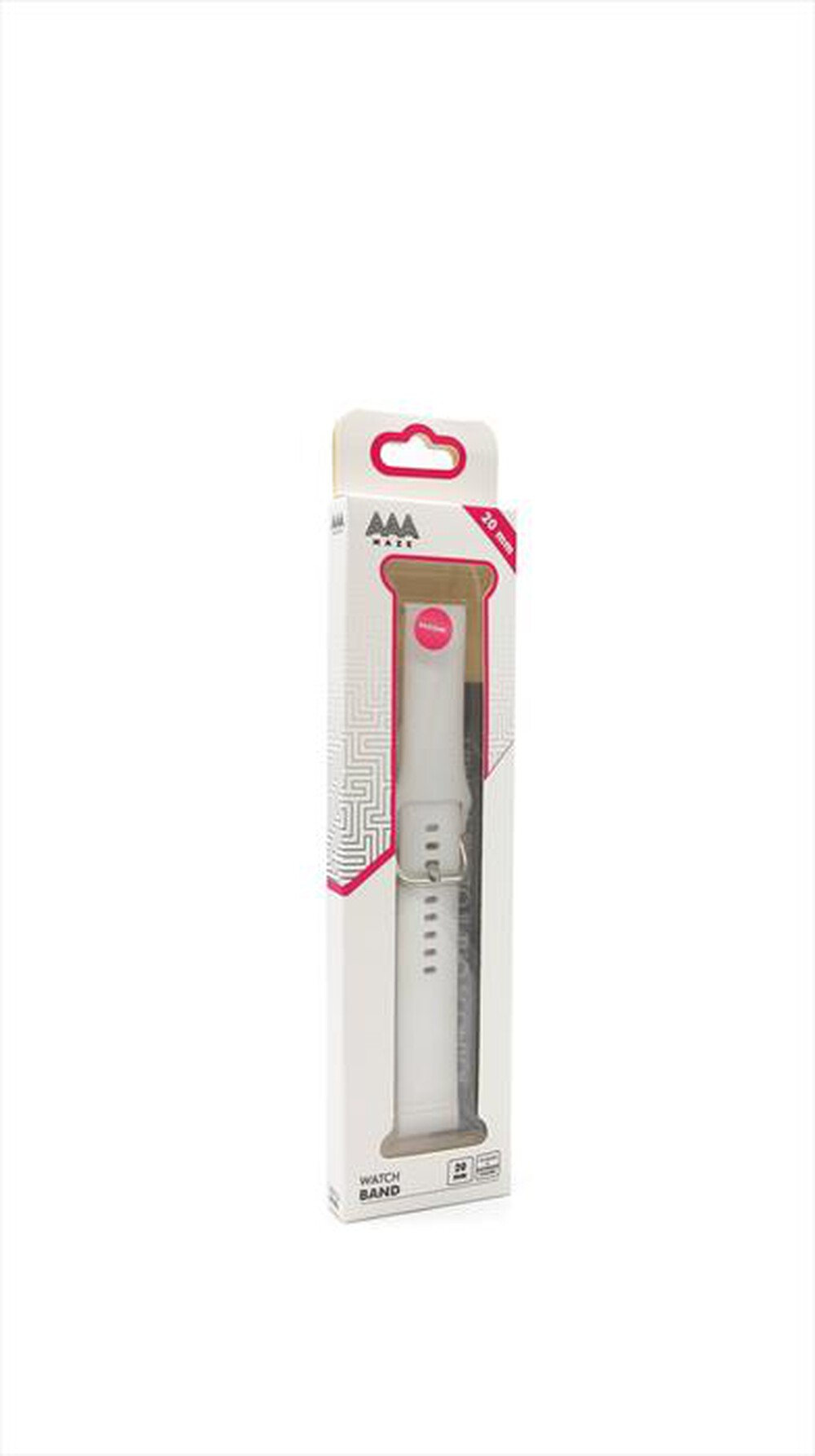 "AAAMAZE - CINTURINO IN SILICONE 20 MM SPORT BIANCO-Bianco"