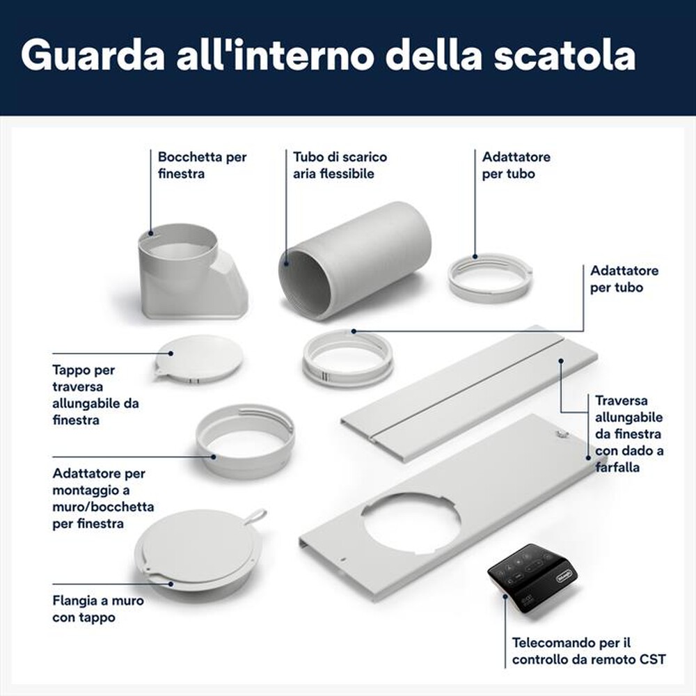 "DE LONGHI - PAC EX130 CST WIFI Condizionatore portatile-Bianco"