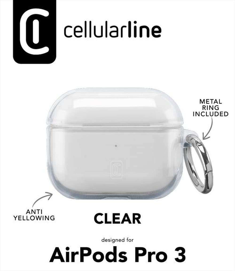 Immagine del prodotto CELLULARLINE - Custodia trasparente per AirPods PRO 3-Trasparente