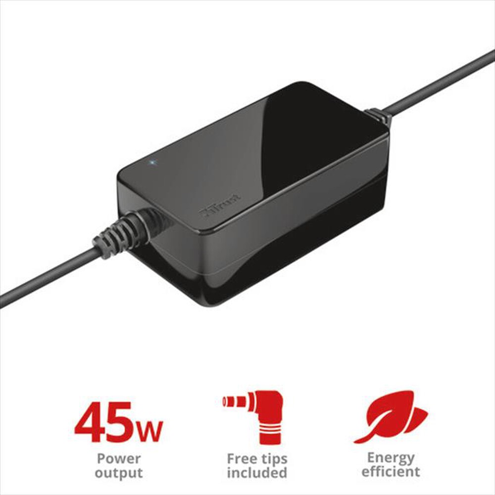 "TRUST - PRIMO 45W-19V LPTP CHRGR-Black"