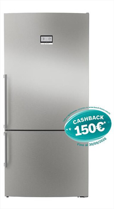 BOSCH - Frigorifero Combinato KGN86AIDR Classe D 186x86 cm-Acciaio anti-impronta