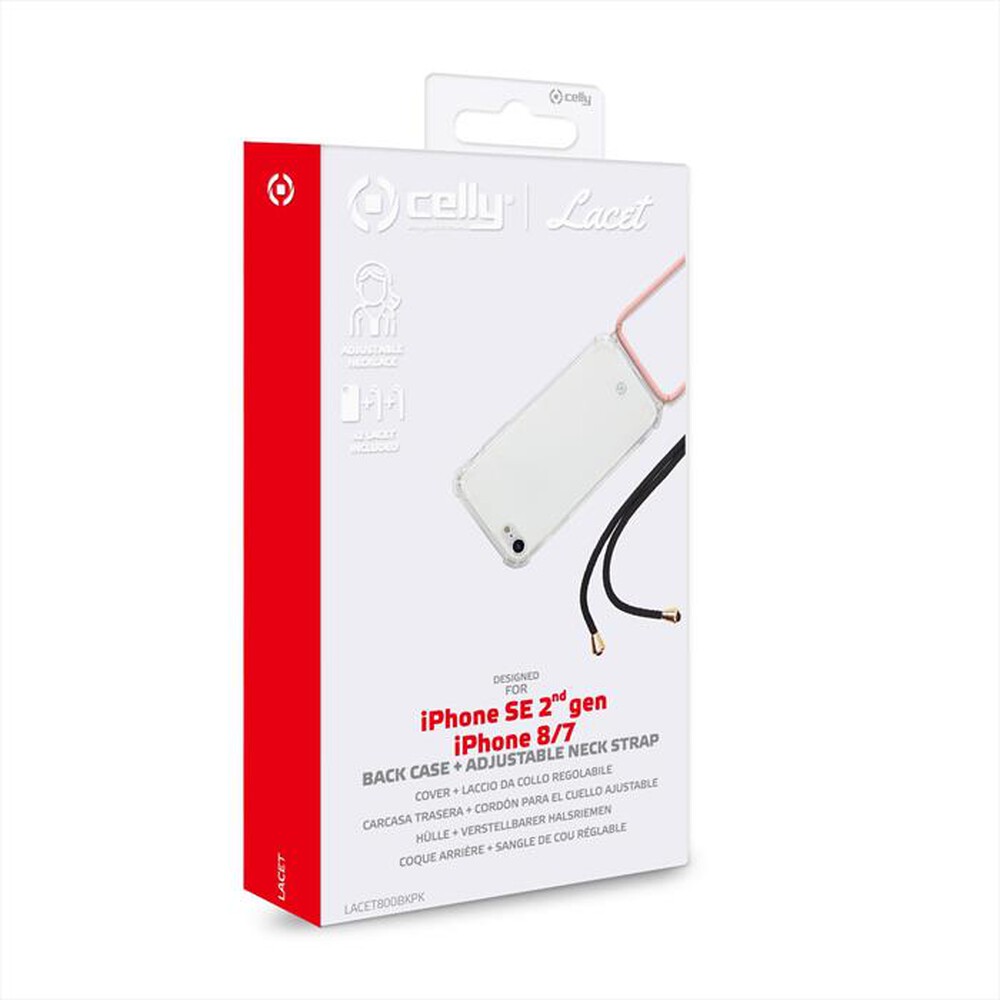 "CELLY - LACET800BKPK - LACET CASE IPSE 2NDGEN/8/7-Trasparente/TPU"