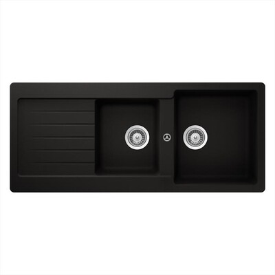 GLEM GAS - Lavello 2 vasche GLU162BK-Nero Opaco