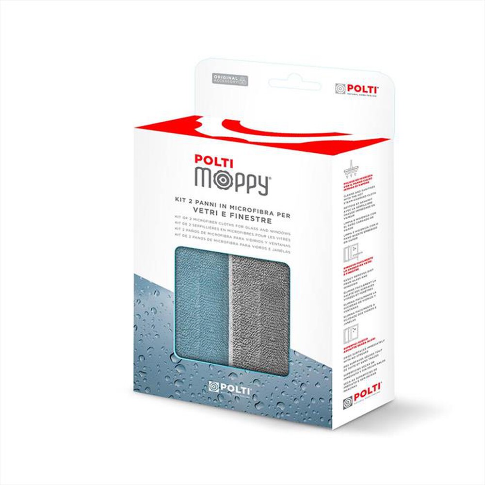 "POLTI - Moppy Kit 2 panni microfibra per vetri PAEU03"