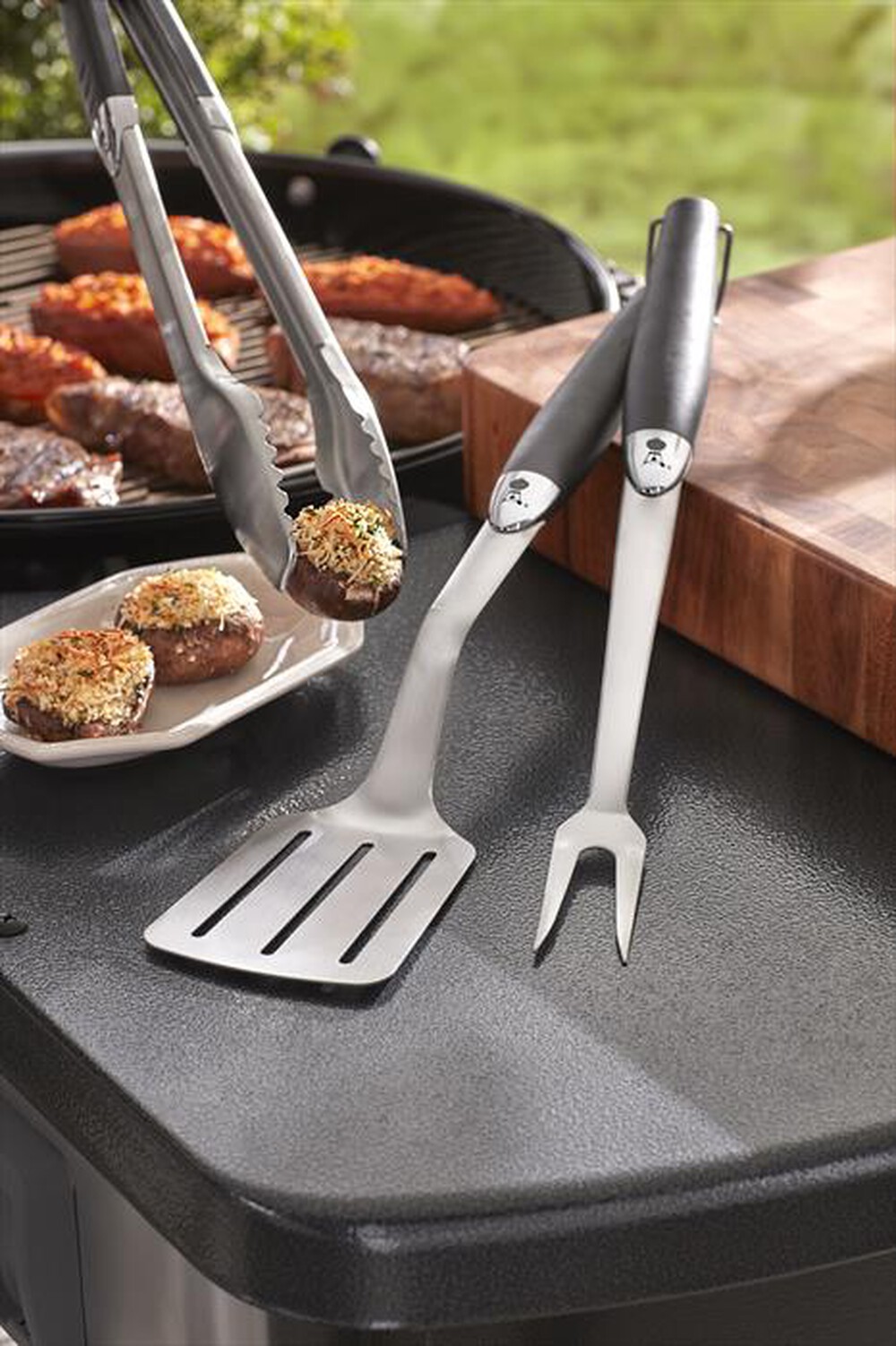 "WEBER - KIT 3 ACCESSORI IN INOX-NERO"