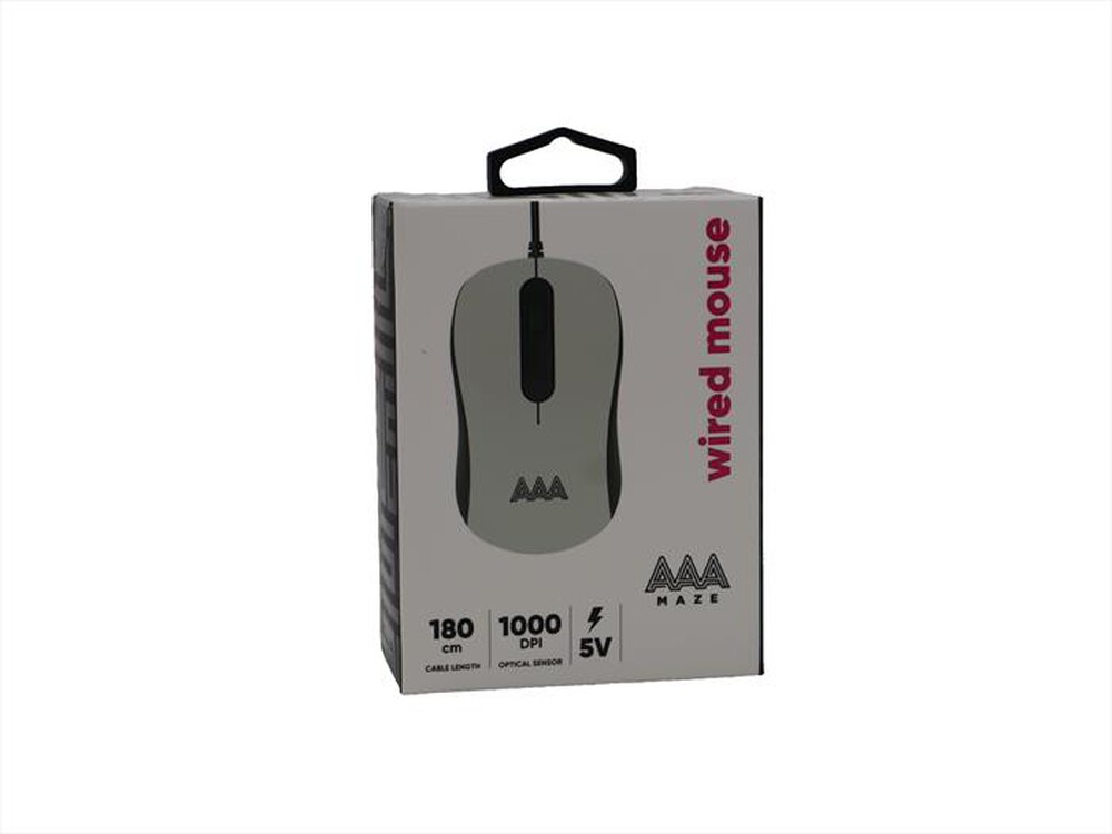 Immagine del prodotto AAAMAZE - MOUSE WIRED USB-Bianco