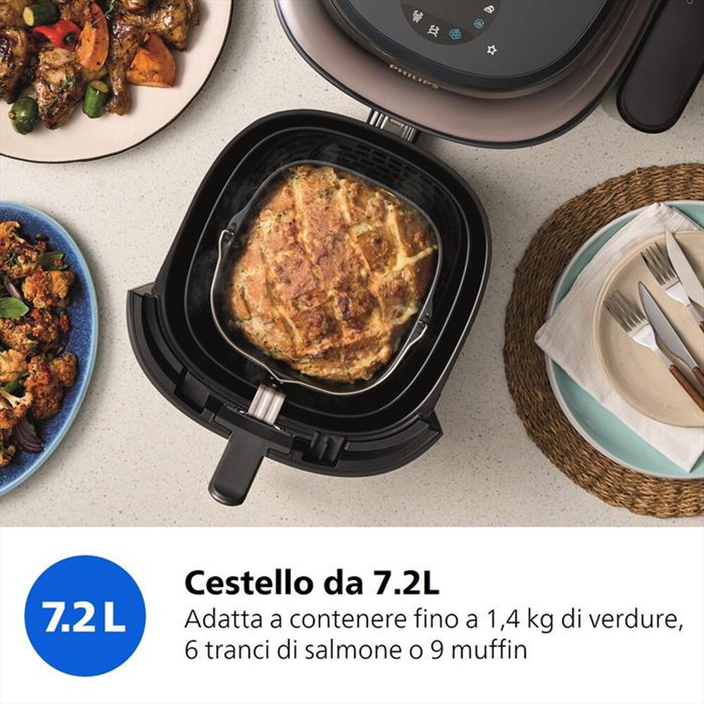 Immagine del prodotto PHILIPS - AIRFRYER SERIE 5000, 7.2L COTTURA VAPORE NA543/00-Nero/Champagne