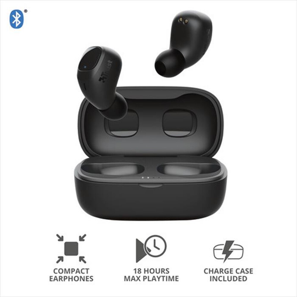 "TRUST - NIKA COMPACT BLUETOOTH EARPHONES-Black"