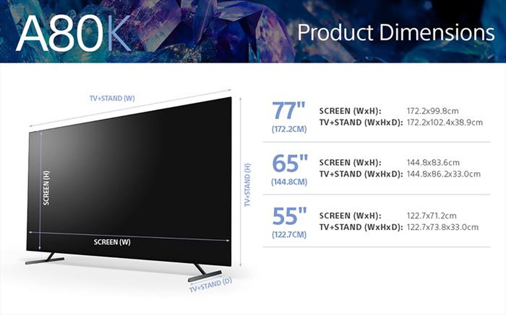 "SONY - Smart TV OLED 4K 77\" XR77A80KAEP"