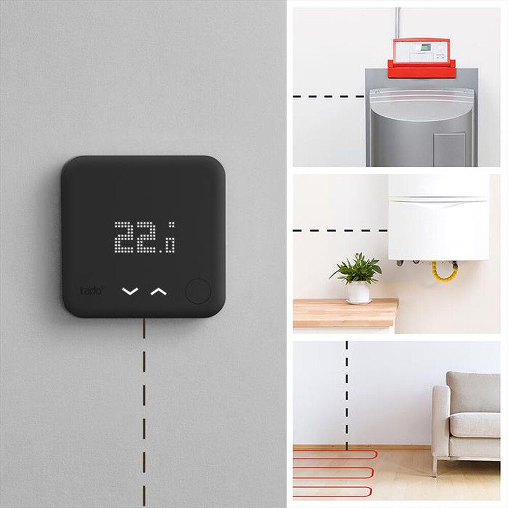 "TADO - TERMOSTATO SMART KIT DI BASE V3+-Black"