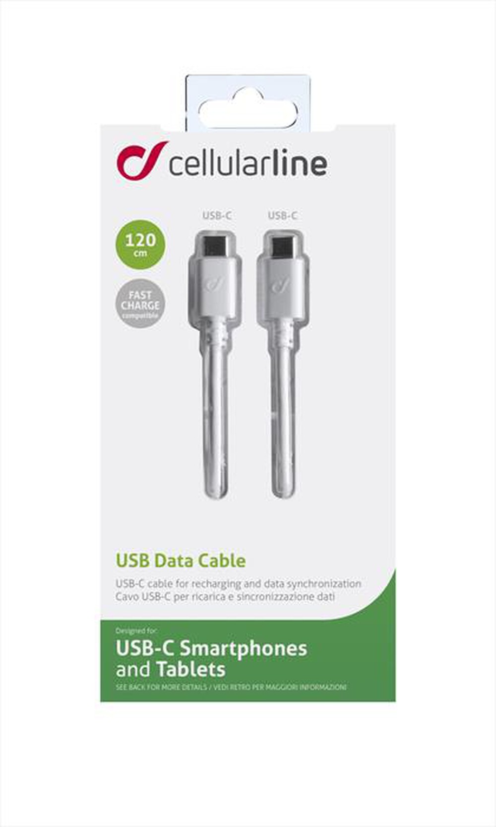 "CELLULARLINE - USBDATACUSBC-CW-Bianco"