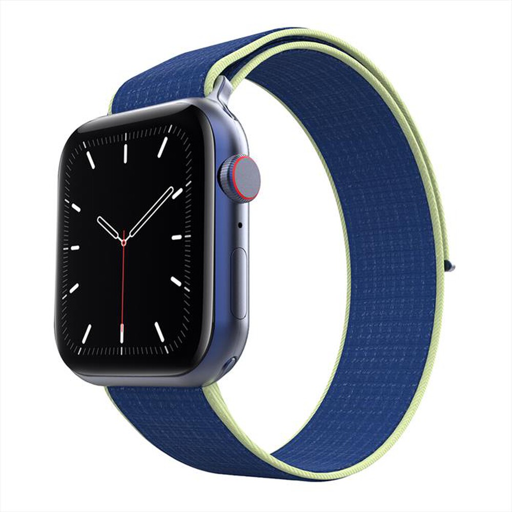 "EVA FRUIT - CINTURINO NYLON PER APPLE WATCH CHIUS STRAPPO-Blu"