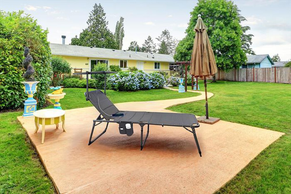 "TECHNAXX - LETTINO CON PANNELLO SOLARE E PORTE USB TX-275-Nero"