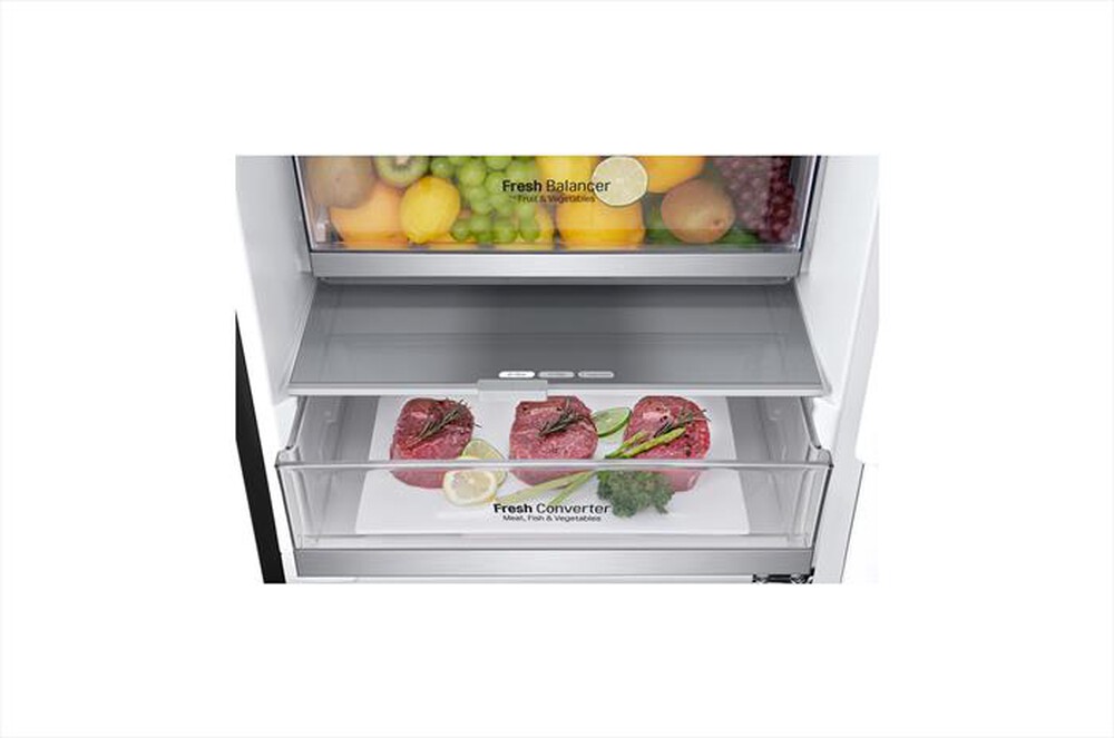 "LG - Frigorifero combinato GBB72MCVBN Classe B 384L-Grigio scuro"