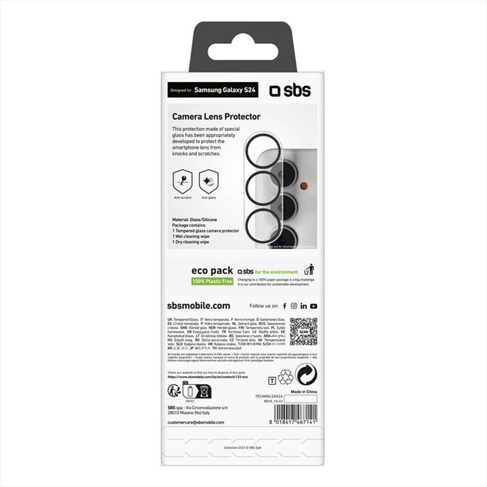 "SBS - Camera glass TECAMGLSAS24 per Samsung S24-Trasparente"