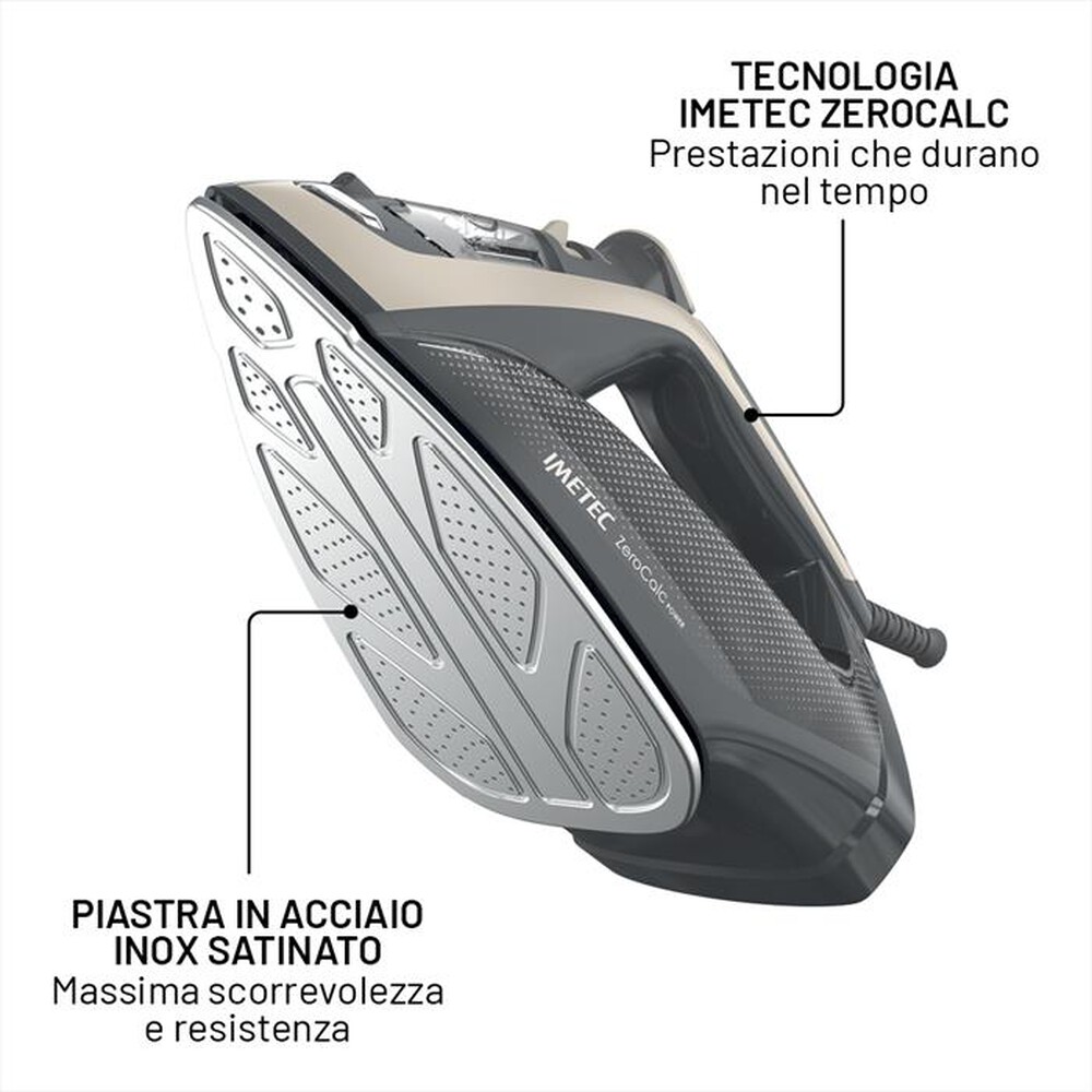 Immagine del prodotto IMETEC - Ferro a vapore ZEROCALC POWER-Nero/Sabbia