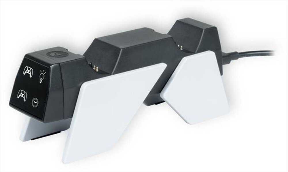 "NACON - BASE RICARICA 2DUALS PS5, RGB, LED CHARGE,FASTCH3H-Bianco"