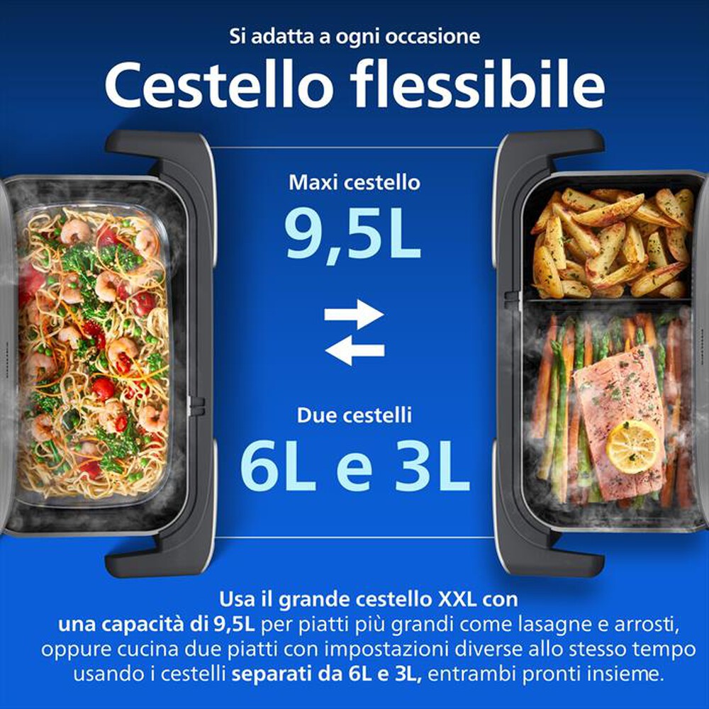 Immagine del prodotto PHILIPS - Friggitrice ad aria AIRFRYER Serie 5000 NA565/02-Inox