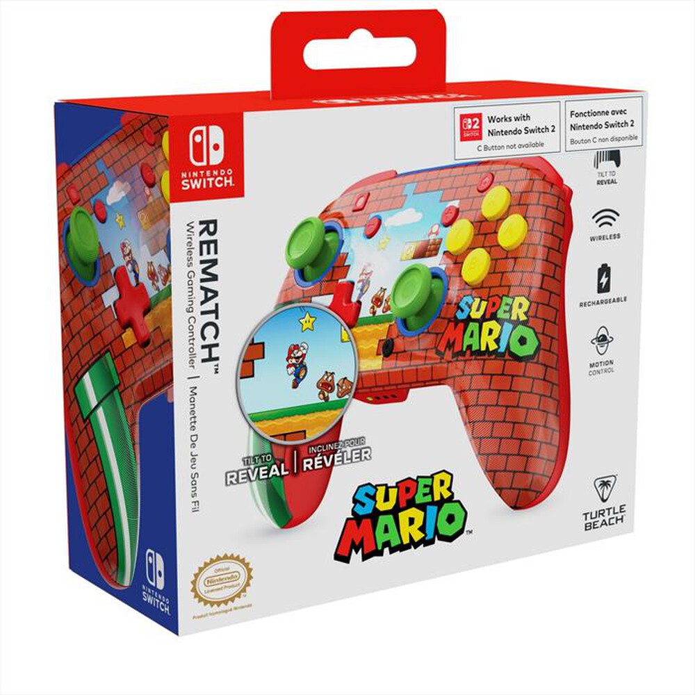 Immagine del prodotto TURTLE BEACH - NSW Rematch Wireless Mario Bricks-rosso