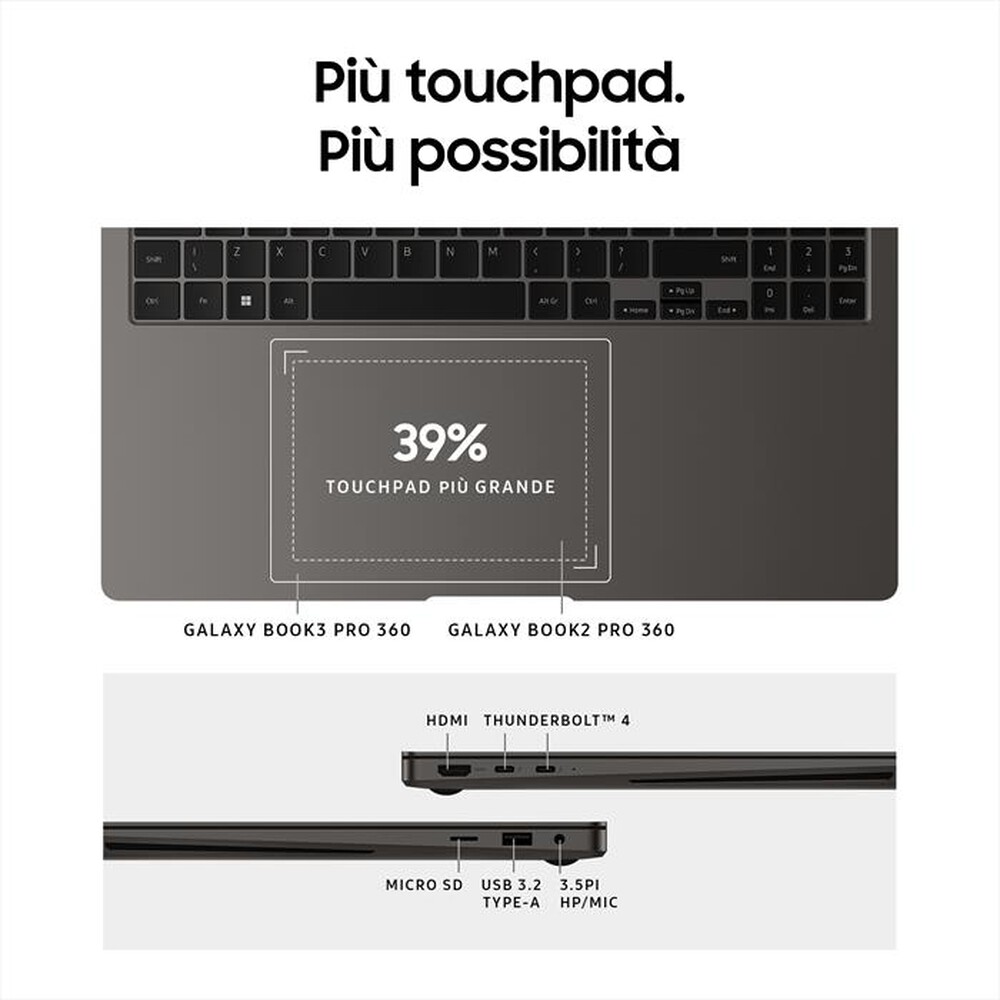 "SAMSUNG - Notebook GALAXY BOOK3 PRO 360-Graphite"