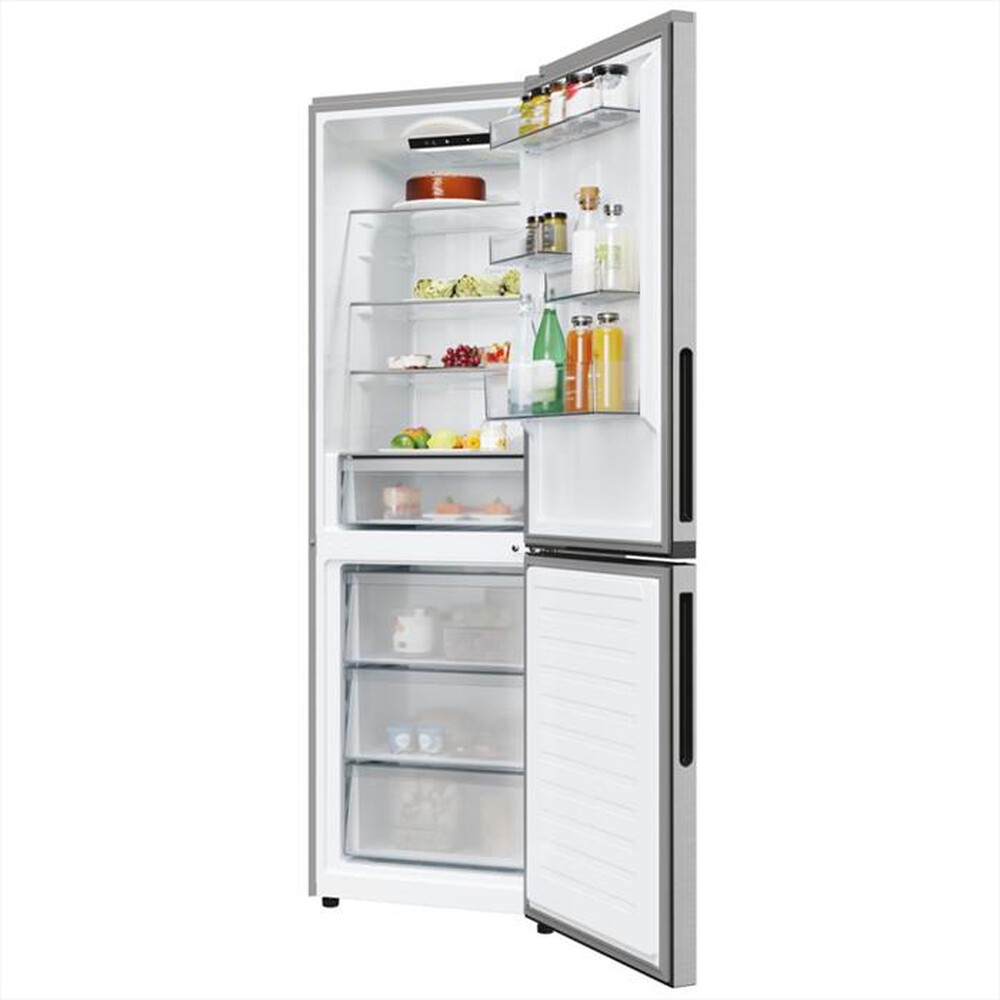 "CANDY - Frigorifero combinato CNCQ2T618EX Classe E 355 lt-Stainless steel"
