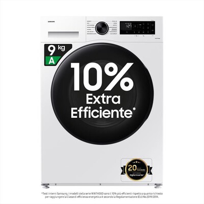 SAMSUNG - Lavatrice WW90CGC04DAEET 9kg 1400g Classe A-Bianco