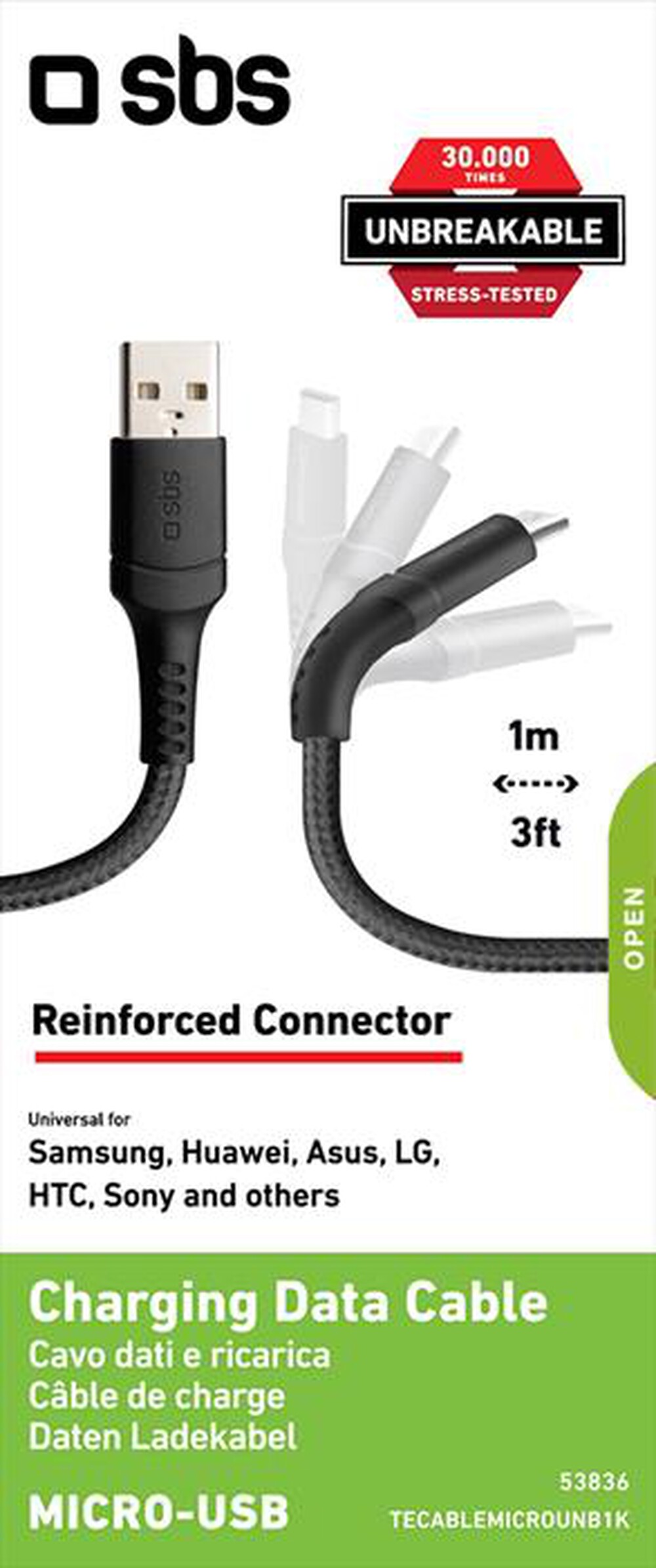 "SBS - TECABLEMICROUNB1K-nero"