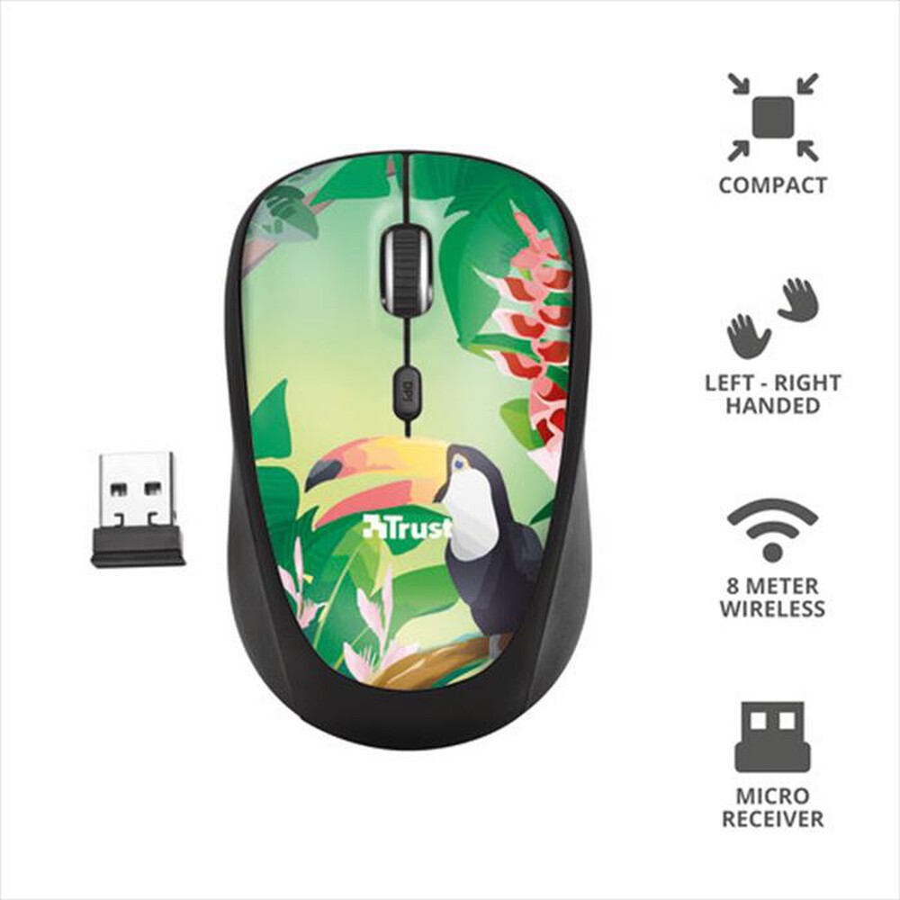 "TRUST - YVI WIRELESS MOUSE-Toucan"