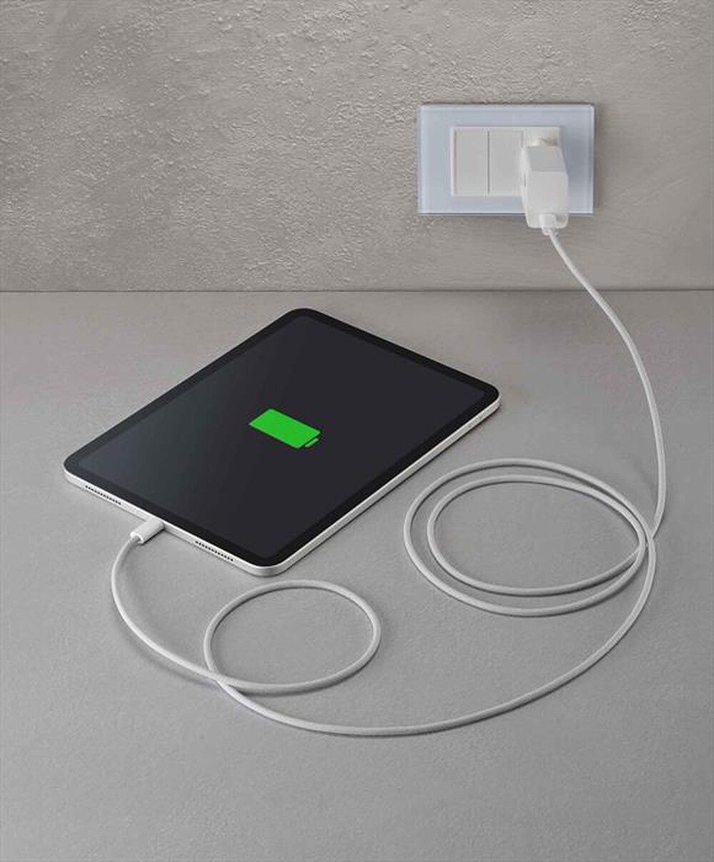 Immagine del prodotto CELLULARLINE - FLEXFORCE CAVO SILICONATO TELATO USB-C TO USB-C-Bianco