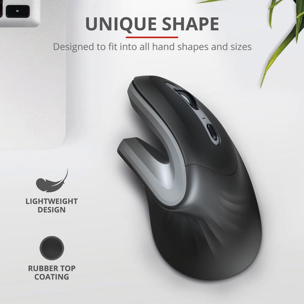 "TRUST - VERRO WIRELESS ERGO MOUSE-Black"