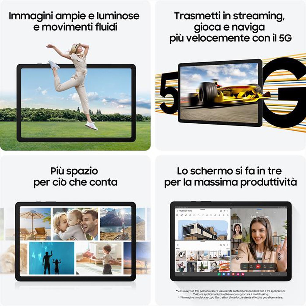 Immagine del prodotto SAMSUNG - GALAXY TAB A9+ 5G 64GB-Gray