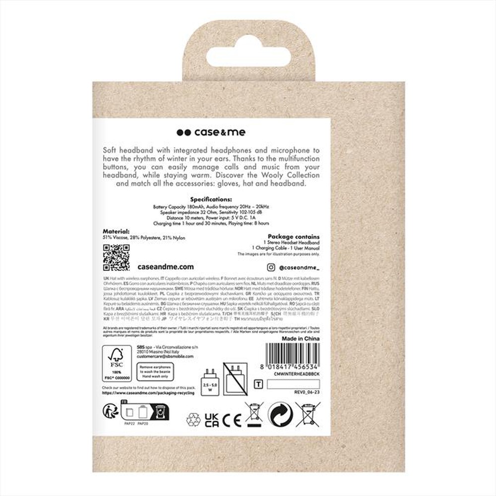 Immagine del prodotto SBS - Cuffie wireless CMWINTERHEADBBCK