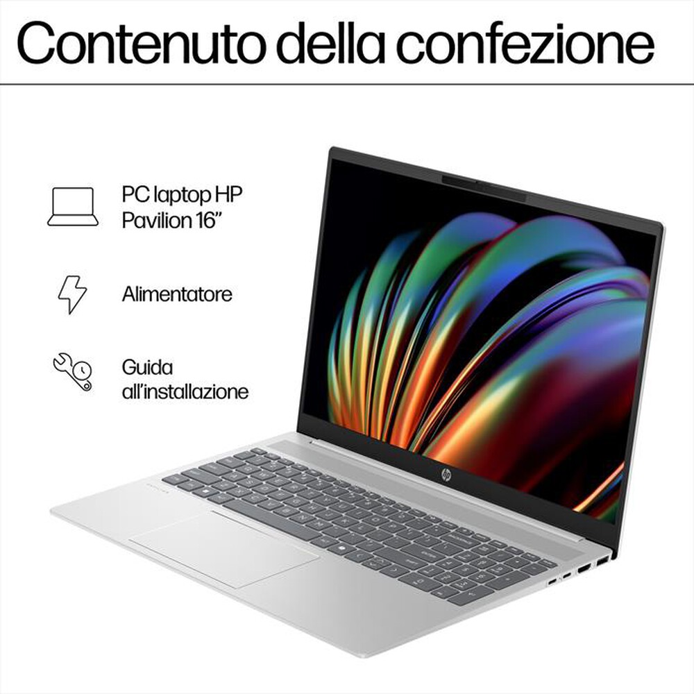 Immagine del prodotto HP - NOTEBOOK PAVILION 16" U5 SSD 512GB 16-AF0022NL-Natural Silver