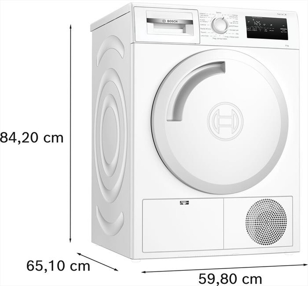 Immagine del prodotto BOSCH - Asciugatrice Serie 4 WTH83208II 8 Kg-BIANCA