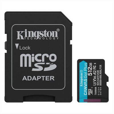 KINGSTON - Supporto Micro SDXC 512GB 200MB/S A-Nero